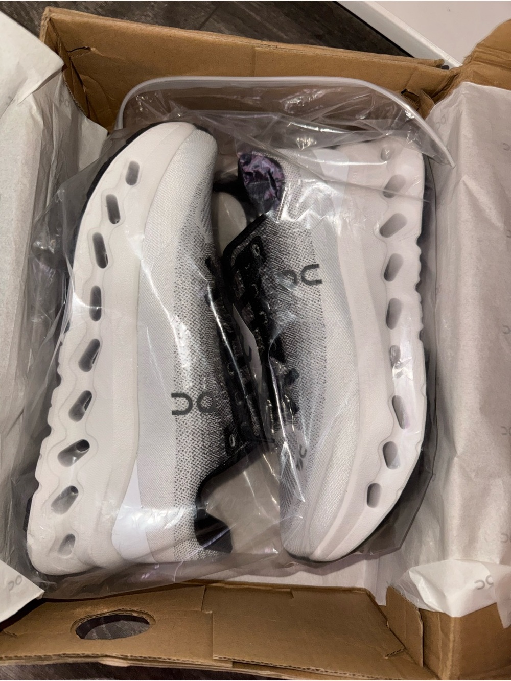 ON Cloud White and Black Women's Running Shoes